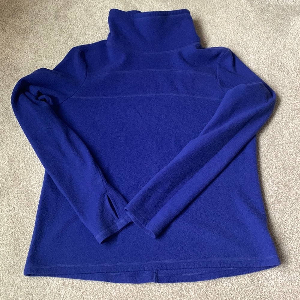 VSX Victoria’s Secret blue mock neck fleece pullover sweatshirt